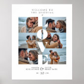 Love Quote White Collage Welcome Wedding 6 Photos Poster (Voorkant)