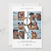 Love Quote White Trendy Collage Wedding 6 Photos (Voorkant)