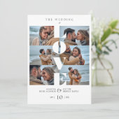 Love Quote White Trendy Collage Wedding 6 Photos (Staand voorkant)