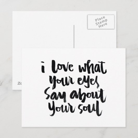 Love Quotes: Ik hou van wat je ogen zeggen over.. Briefkaart (Voorkant / Achterkant)