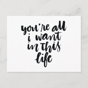 Love Quotes: Jij bent alles wat ik in dit leven wi Briefkaart
