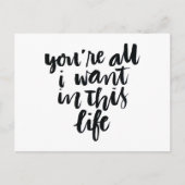 Love Quotes: Jij bent alles wat ik in dit leven wi Briefkaart (Voorkant)