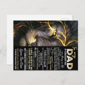 Love Quotes Letter, to my Dad Gift, Aankondigingskaart (Voorkant / Achterkant)