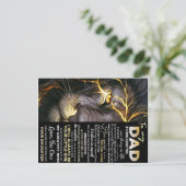 Love Quotes Letter, to my Dad Gift, Aankondigingskaart (Staand voorkant)