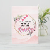 Love quotes : My Favorite People Call Me Mom  Save The Date (Staand voorkant)