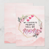 Love quotes : My Favorite People Call Me Mom  Save The Date (Voorkant / Achterkant)
