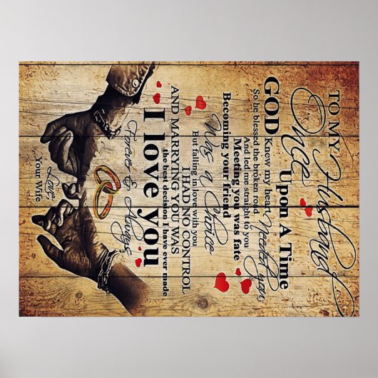 Love Quotes To My Husband, Home Decor Poster (Voorkant)