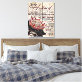Love Quottes to My Husband, Home Decor Canvas Afdruk (Insitu (Slaapkamer))
