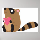 Love Raccoon Poster (Voorkant)