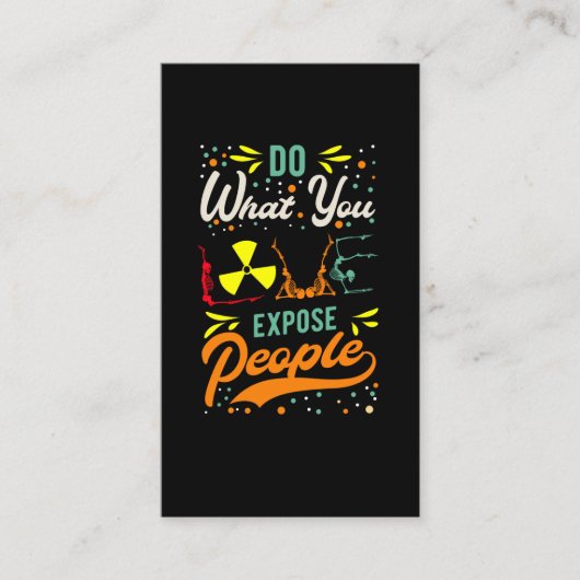 Love Radiology Humor Skeleton Xray Radiologist Visitekaartje (Voorkant)