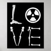 Love Radiology Men Women Xray Radiologist Poster (Voorkant)