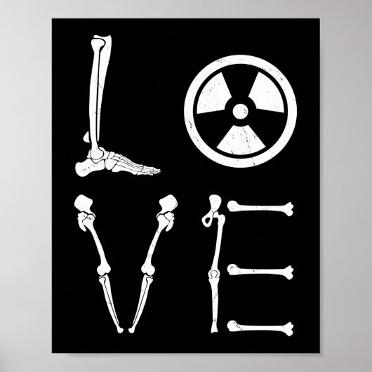 Love Radiology Men Women Xray Radiologist Poster (Voorkant)