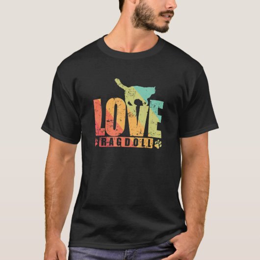 Love Ragdoll Pet Cat ras T-shirt (Voorkant)