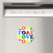 Love Rainbow Alphabet Soup Valentijn Magneet (Insitu (Vaatwasser))