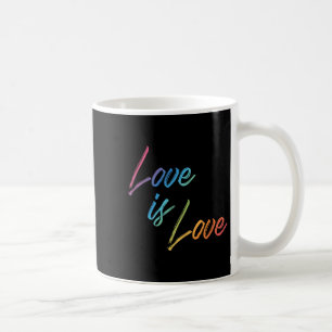 Love Rainbow Color Cute Happy Positive Quote Graph Koffiemok