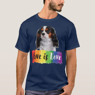Love Rainbow Dog Cavalier King Charles Spa T-shirt