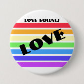 Love Rainbow Flag Stripes Ronde Button 7,6 Cm (Voorkant)