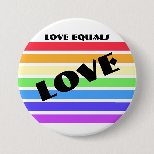 Love Rainbow Flag Stripes Ronde Button 7,6 Cm (Voorkant)