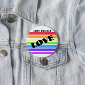 Love Rainbow Flag Stripes Ronde Button 7,6 Cm (In situ)