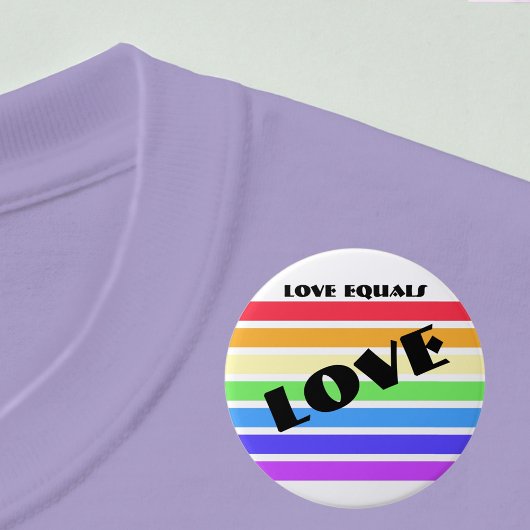 Love Rainbow Flag Stripes Ronde Button 7,6 Cm