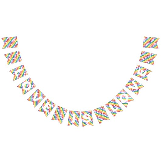 Love Rainbow Flag Typography Gay Party Vlaggetjes (Alle)