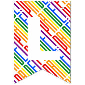 Love Rainbow Flag Typography Gay Party Vlaggetjes (Derde vlag)