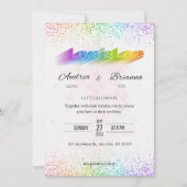 Love Rainbow gay bruiloft Kaart (Voorkant)