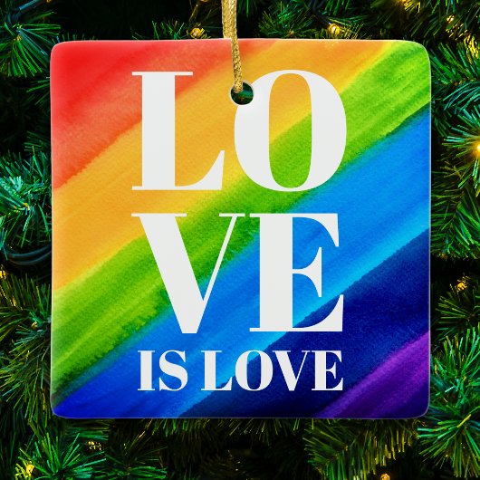 Love Rainbow Gay Pride Keramisch Ornament
