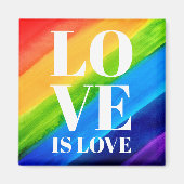 Love Rainbow Gay Pride Magneet (Voorkant)