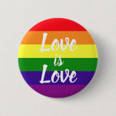 Love Rainbow Gay Pride Ronde Button 5,7 Cm (Voorkant)