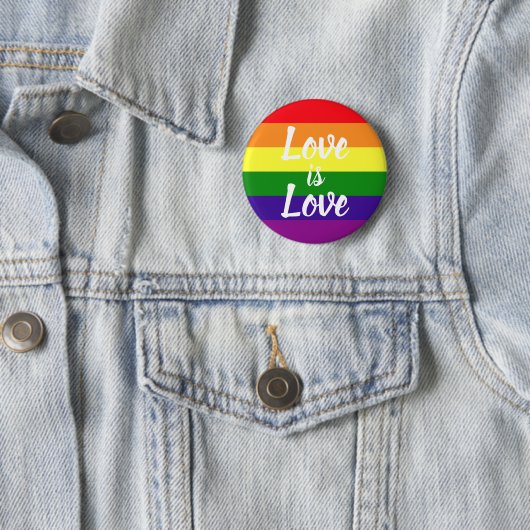 Love Rainbow Gay Pride Ronde Button 5,7 Cm (In situ)