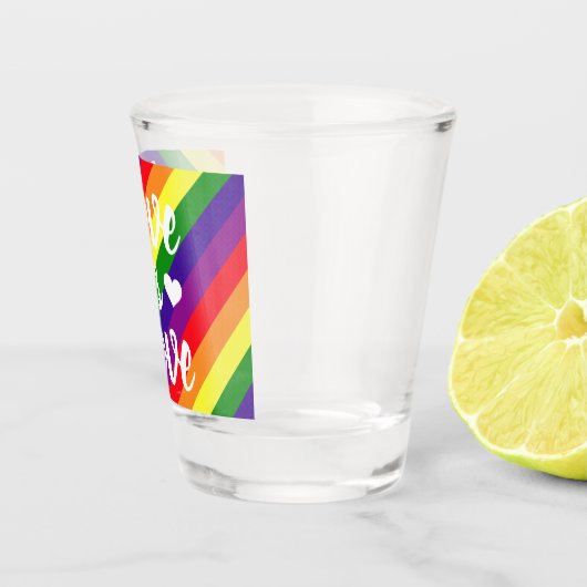 Love Rainbow Gay Pride Shot Glas (Rechts)
