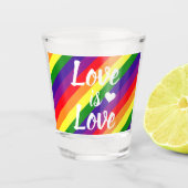 Love Rainbow Gay Pride Shot Glas (Voorkant)