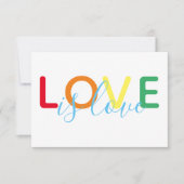 Love Rainbow Gay Wedding RSVP (Voorkant)