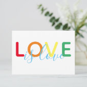 Love Rainbow Gay Wedding RSVP (Staand voorkant)