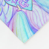 Love Rainbow Guardian Angel Custom Fleece Deken (Hoek)