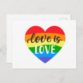Love Rainbow Heart Briefkaart (Voorkant / Achterkant)