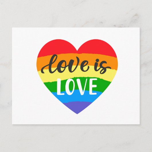 Love Rainbow Heart Briefkaart (Voorkant)