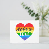 Love Rainbow Heart Briefkaart (Staand voorkant)