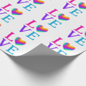 LOVE Rainbow Heart Cadeaupapier (Hoek)