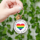 Love Rainbow Heart Gay Pride Sleutelhanger (Hand)