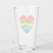 Love Rainbow Heart Glas (Achterkant)