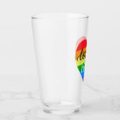 Love Rainbow Heart Glas (Rechts)