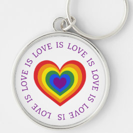 Love Rainbow Heart LGBTQ Pride Sleutelhanger