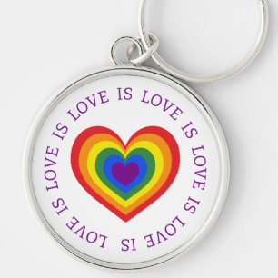Love Rainbow Heart LGBTQ Pride Sleutelhanger