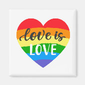 Love Rainbow Heart Magneet (Voorkant)