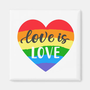 Love Rainbow Heart Magneet
