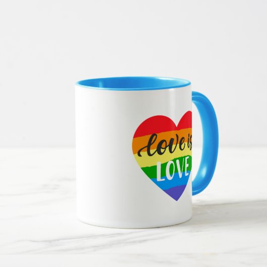 Love Rainbow Heart Mok (Voorkant rechts)