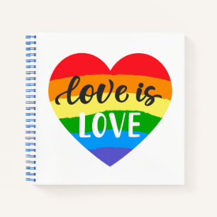 Love Rainbow Heart Notitieboek