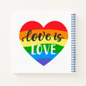Love Rainbow Heart Notitieboek (Achterkant)